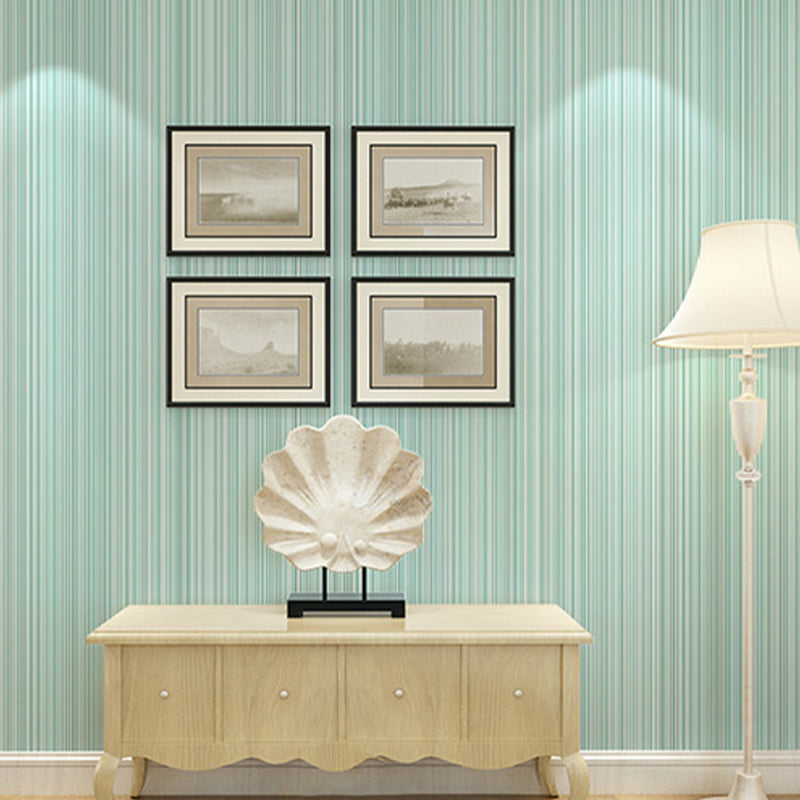 Plain Patterned Wallpaper Stain-Resistant Modernist Living Room Wall Art, 57.1-sq ft