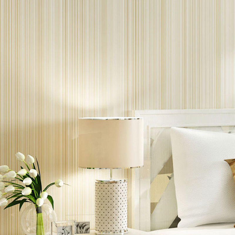 Plain Patterned Wallpaper Stain-Resistant Modernist Living Room Wall Art, 57.1-sq ft