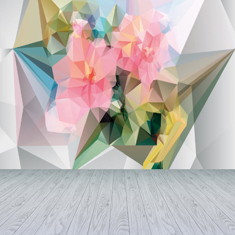 Diamond Pattern Mural Decal Modern Decorative Kitchen Wall Covering, Made to Measure