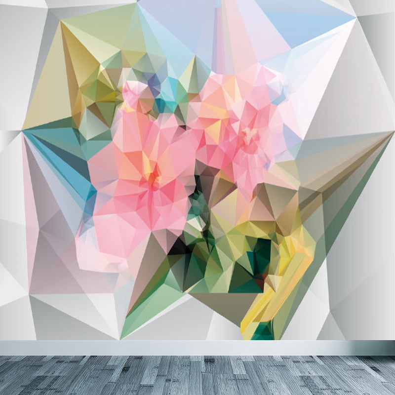 Diamond Pattern Mural Decal Modern Decorative Kitchen Wall Covering, Made to Measure