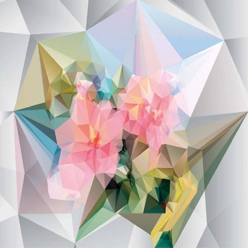 Diamond Pattern Mural Decal Modern Decorative Kitchen Wall Covering, Made to Measure