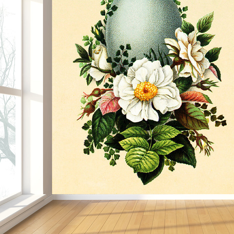 Green Floral Design Mural Wallpaper for Decoration Modern Living Room Wall Covering