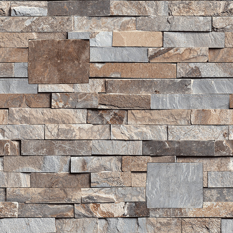 Stain Resistant Brick Wallpaper Roll PVC Cyberpunk Wall Covering for Dining Room