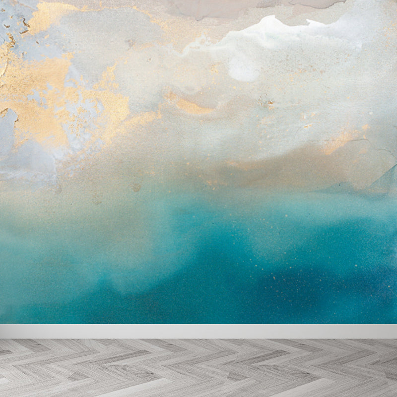 Blue Clouds Wallpaper Mural Scenery Modern Waterproof Wall Decor for Living Room