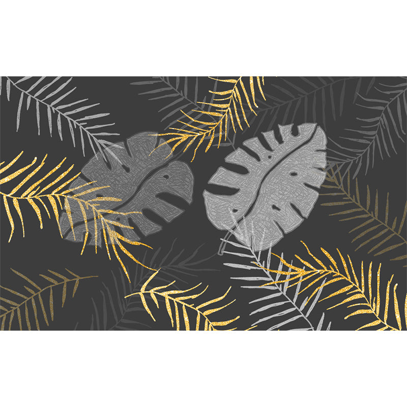 Tropical Style Leaves Mural Wallpaper Light Color Natural Botanical Wall Covering