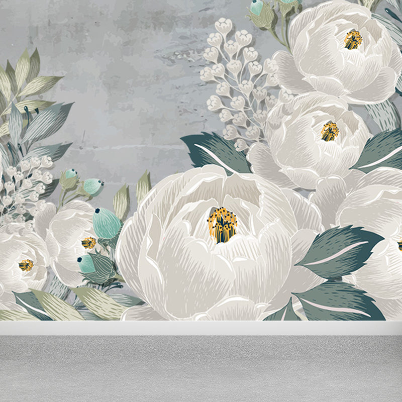 Modern Florentine Wall Mural Non-Woven Waterproof Light Color Wall Art for Bedroom