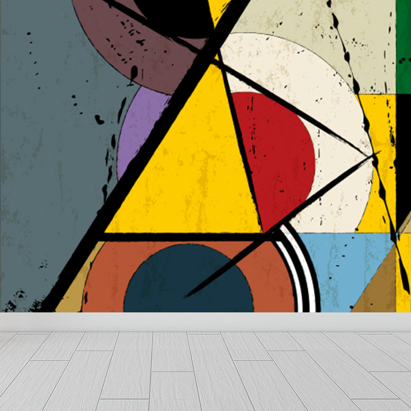 Peinture murale graphique de couleur claire, pour décoration, revêtement mural de salon contemporain