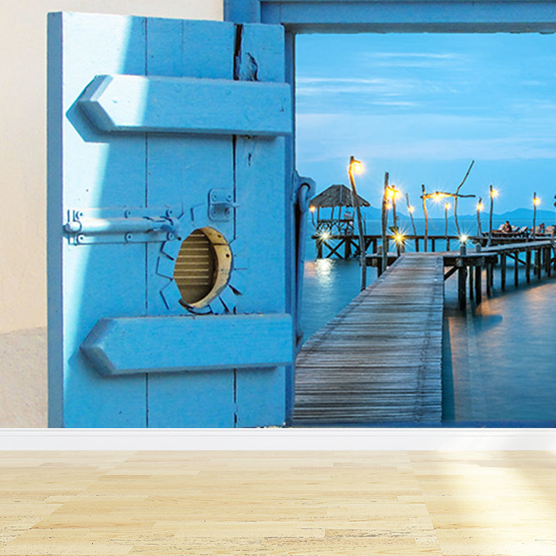 Novelty Scenery Wall Paper Mural for Child Bedroom, Pastel Color, Stain Resistant