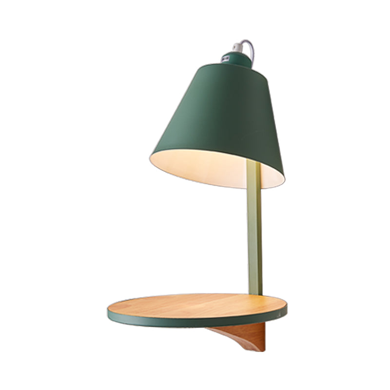 Lampada con pale sconde a parete con diica bianca/grigia Lampada a parete in metallo a 1 luce con sostenitore del legno