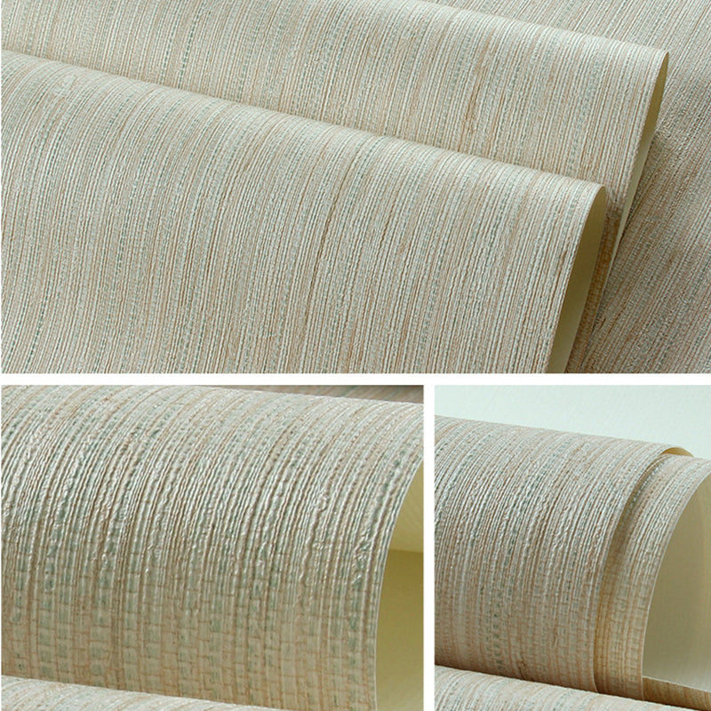 Effen gestreept behangrol in pastelkleurige PVC-wandbekleding voor woondecoratie, 5,2 vierkante meter