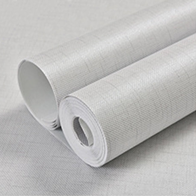 Non-Woven Weave Pastel Wallpaper Simple Solid Wall Art for Living Room, 54.2-sq ft