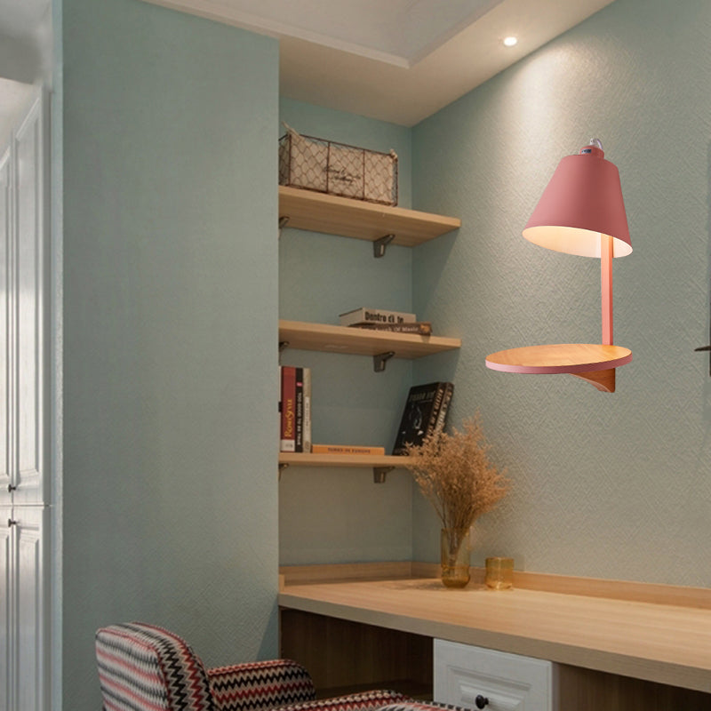 Lampada con pale sconde a parete con diica bianca/grigia Lampada a parete in metallo a 1 luce con sostenitore del legno