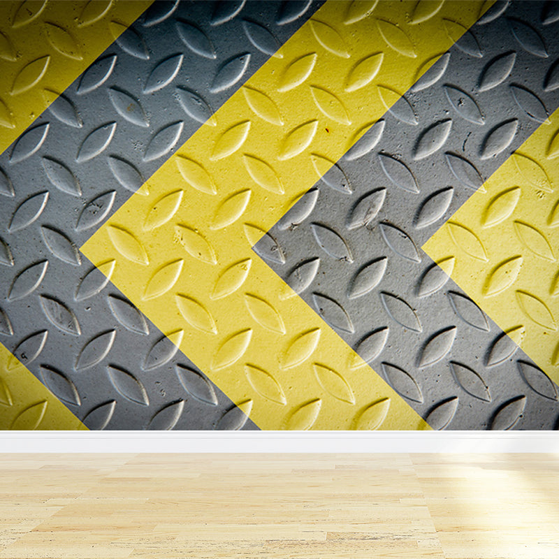 Non-Woven Textured Decorative Mural Decal Industrial Geometry Pattern Wall Covering