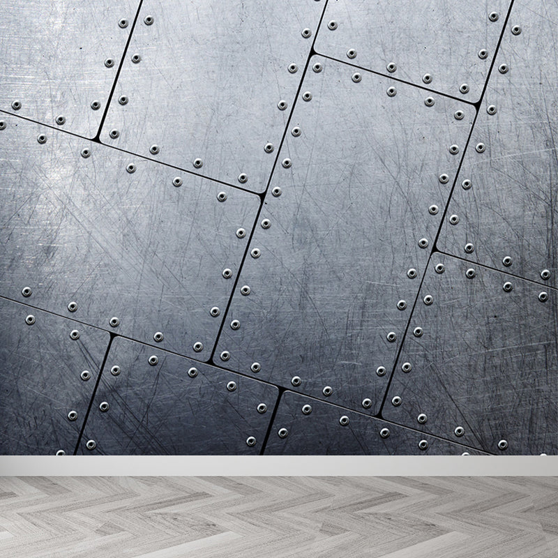 Non-Woven Textured Decorative Mural Decal Industrial Geometry Pattern Wall Covering