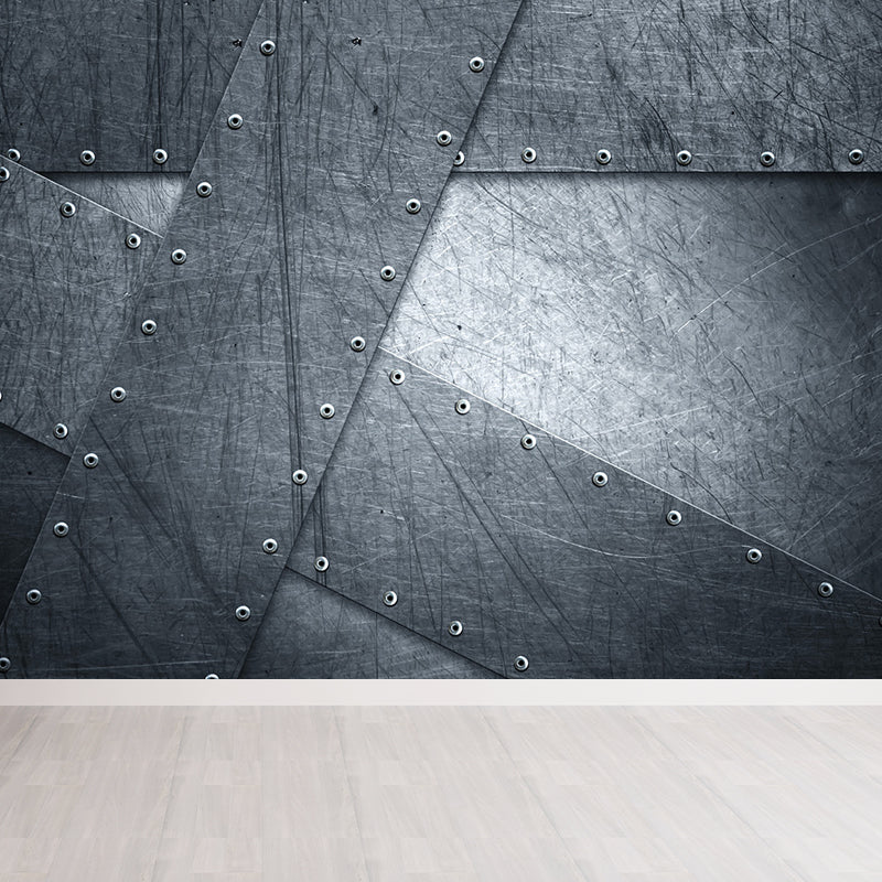 Non-Woven Textured Decorative Mural Decal Industrial Geometry Pattern Wall Covering