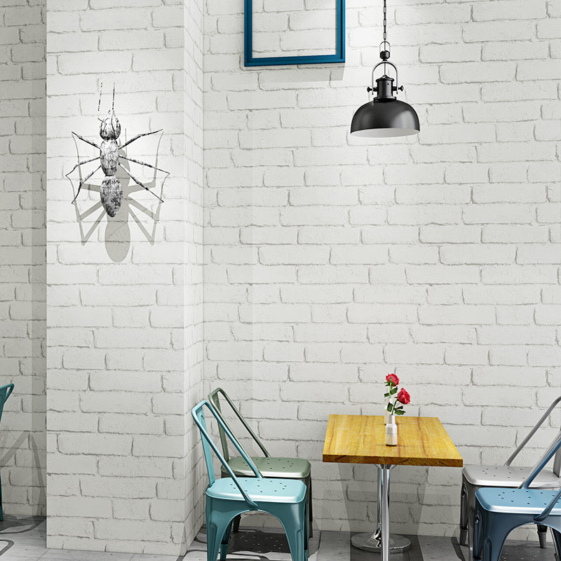 Industrieel faux baksteenbehang pastelkleur vochtbestendig muurdecor voor restaurant
