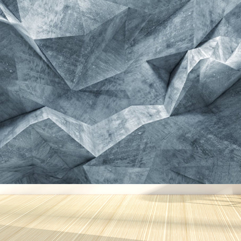 Blue Contemporary Style Mural Wallpaper Giant Graphic Wall Covering for Guest Room