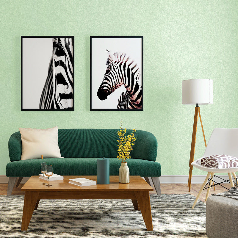 Pastel Color Solid Wallpaper Moisture Resistant Wall Art for House Interior, Set of 1