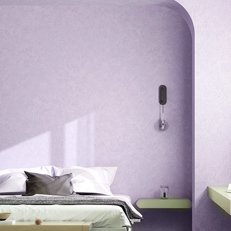 Zeitgenössische einfarbige Tapete, weiche, wasserabweisende Wanddekoration für das Esszimmer