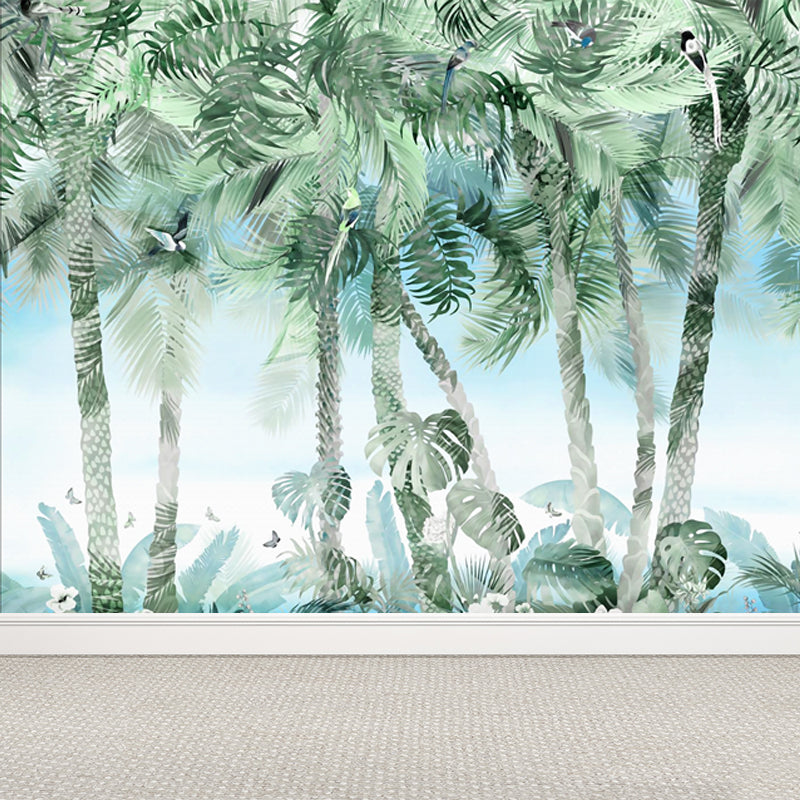 Green Palm Trees Wall Mural Botanix Tropical Moisture Resistant Wall Covering for Home