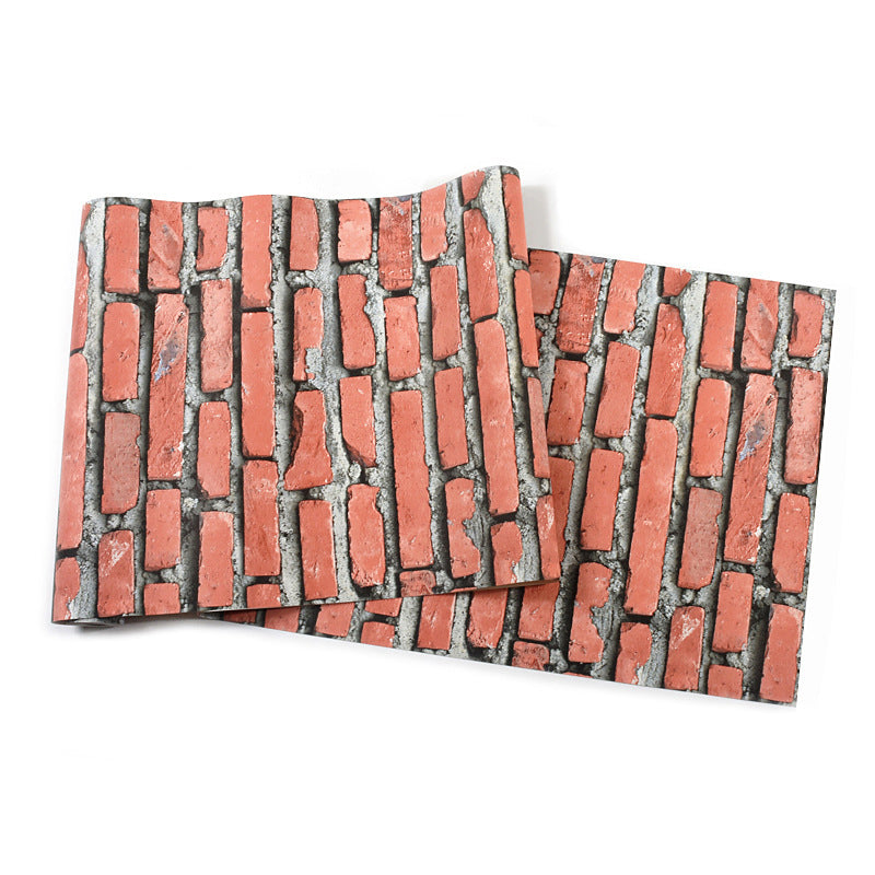 Washable Brick-and-Mortar Wallpaper 54.2-sq ft Industrial Wall Decor for Snack Bar