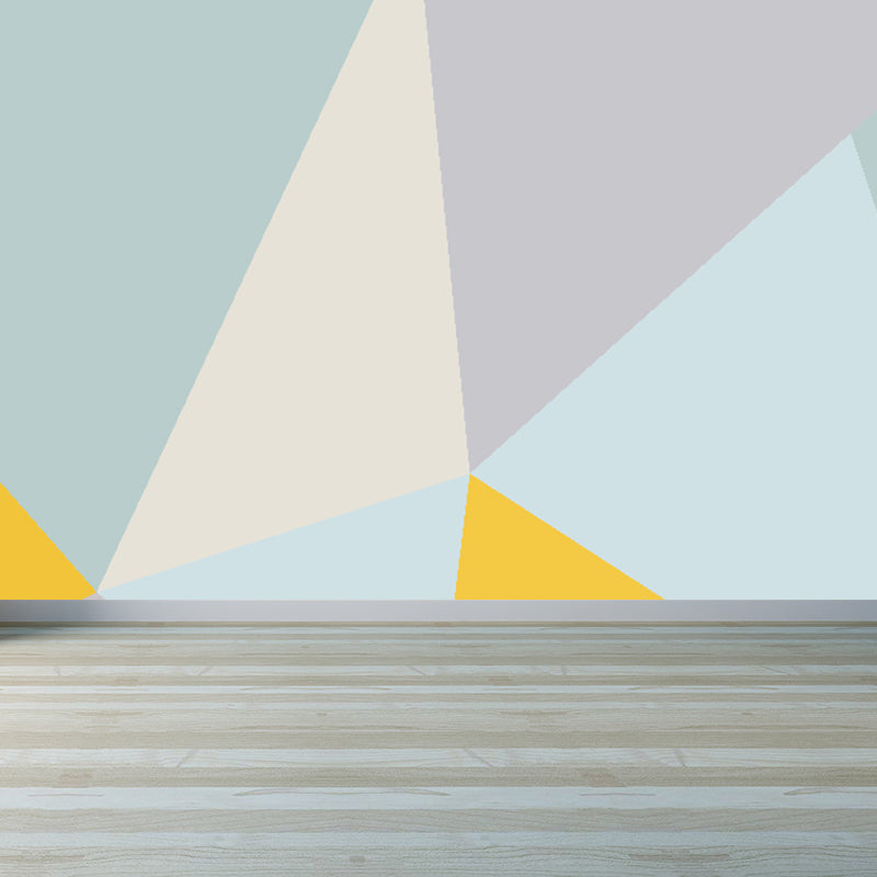 Pastel Color Diamond Mural Wallpaper Geometric Modern Stain Resistant Wall Decor