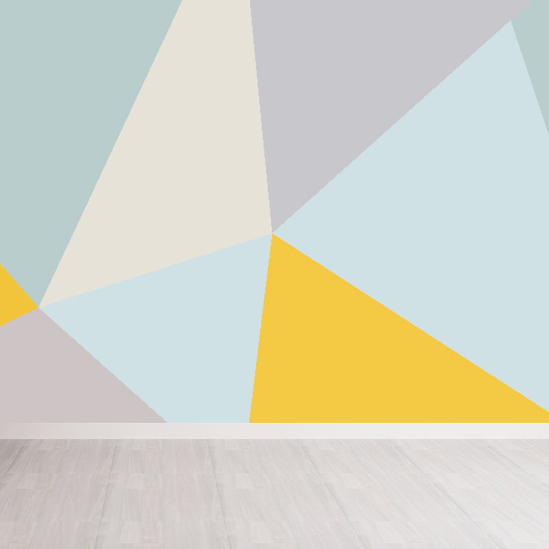 Pastel Color Diamond Mural Wallpaper Geometric Modern Stain Resistant Wall Decor