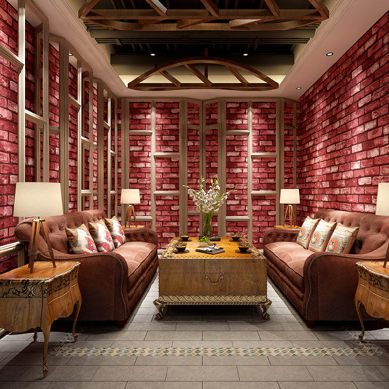 Shabby Brickwork Wallpaper Roll for Restaurant Architectural Wall Art, 31' x 20.5"