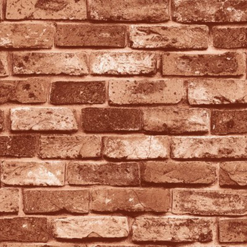 Brick Print Wallpaper Roll Dark Color Industrial-Style Wall Art for House Interior