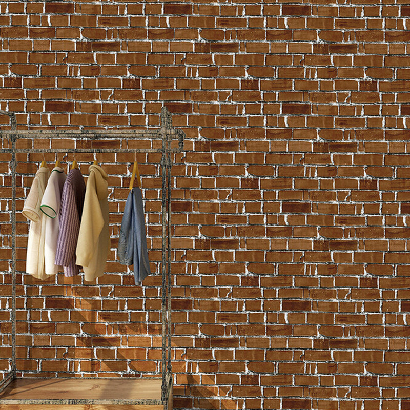 Removable Faux Rock Brick Wallpaper Industrial PVC Wall Covering, 19.5' L x 17.5" W