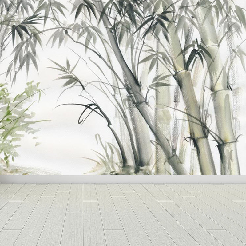 Green Bamboo Grove Wallpaper Mural Waterproofing Wall Decoration for Living Room