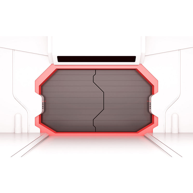 Door of Spaceship Mural Decal Science Fiction Stain Resistant Bedroom Wall Covering, Customized