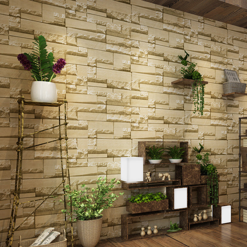 Pastel Color Brick Wallpaper Roll Architecture Industrial Waterproofing Wall Art