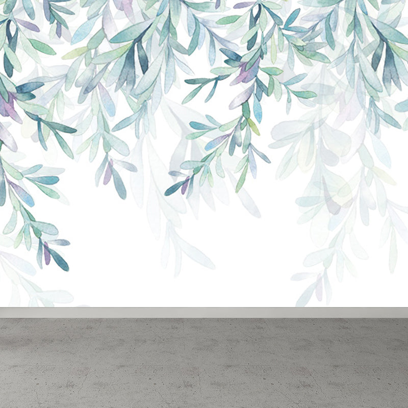 Non-Woven Cloth Decorative Mural Decal Modern Vine Wall Covering in Pastel Color