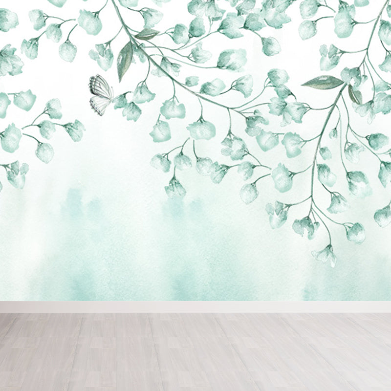 Non-Woven Cloth Decorative Mural Decal Modern Vine Wall Covering in Pastel Color