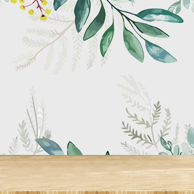 Non-Woven Cloth Decorative Mural Decal Modern Vine Wall Covering in Pastel Color