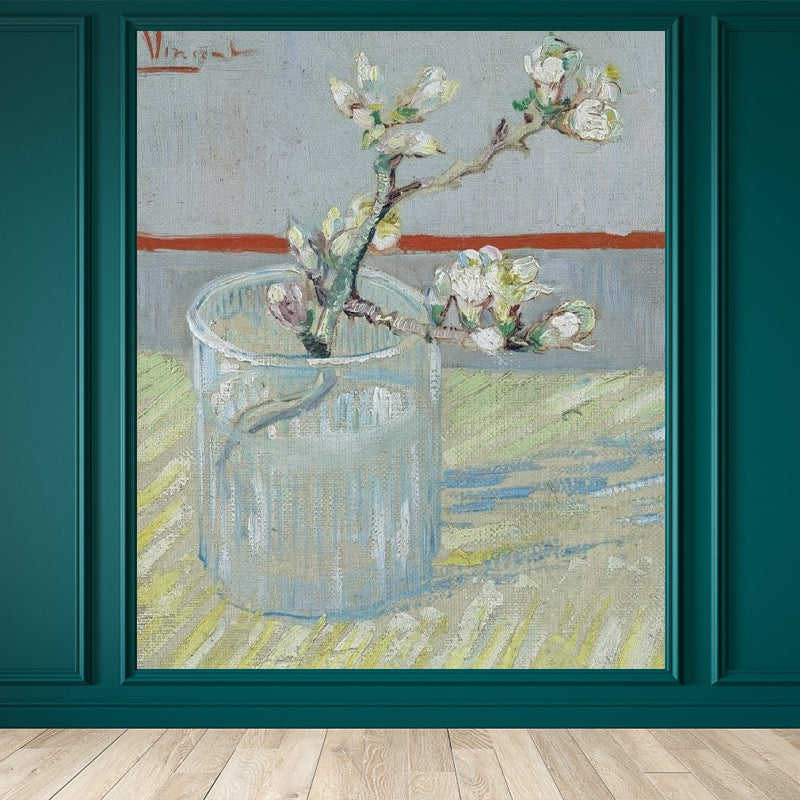 Modern Flower Branch Mural Wallpaper Soft Color Florentine Scenery Wall Covering