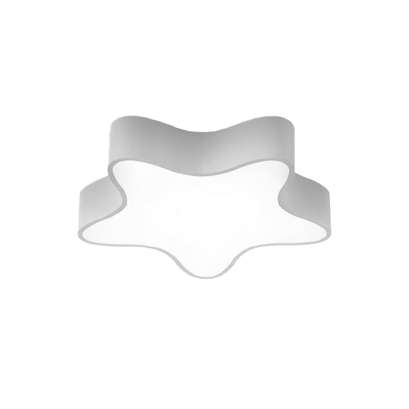 Boys Girls Bedroom Star Flush Ceiling Light Acrylic Contemporary Ceiling Lamp