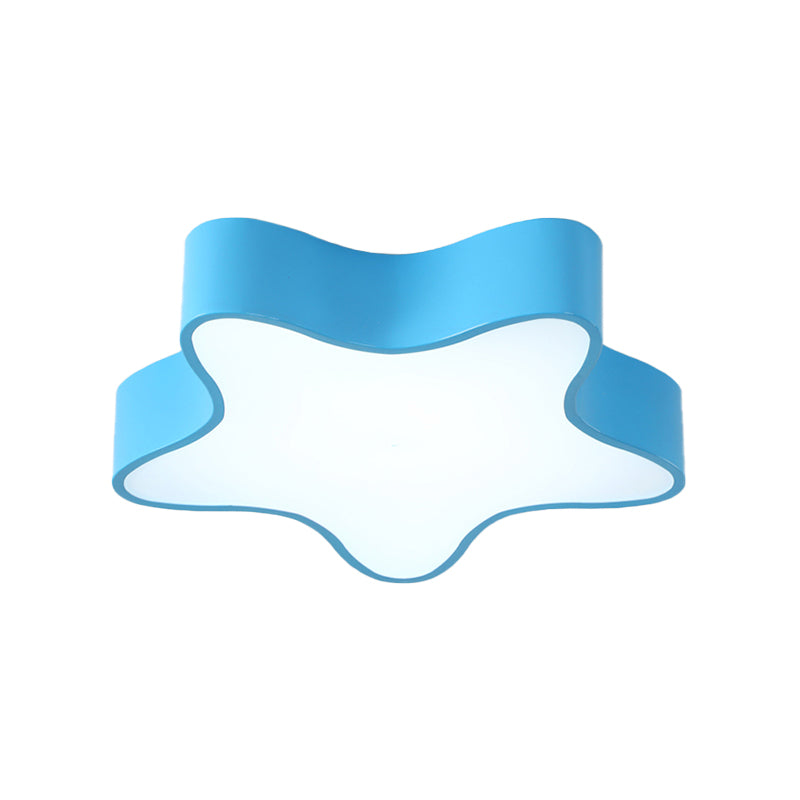 Boys Girls Bedroom Star Flush Ceiling Light Acrylique Contemporary Ceiling Lamp