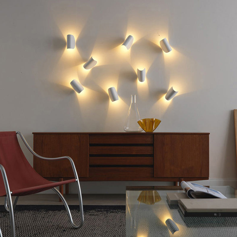 Éclairage d'écran mural plié Simplicité Métal 1 Éclairage mural noir / gris / gris / argent pour chambre à coucher