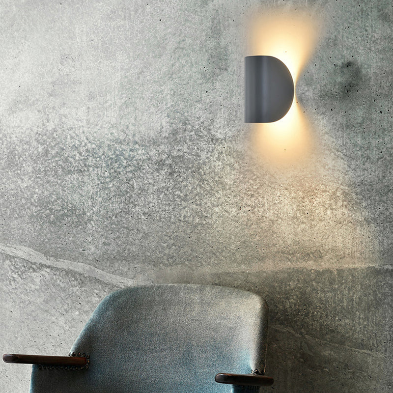 Éclairage d'écran mural plié Simplicité Métal 1 Éclairage mural noir / gris / gris / argent pour chambre à coucher