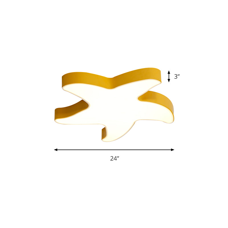 Lámpara de techo acrílica de color caramelo con montaje empotrado de estrella de mar Macaron Loft