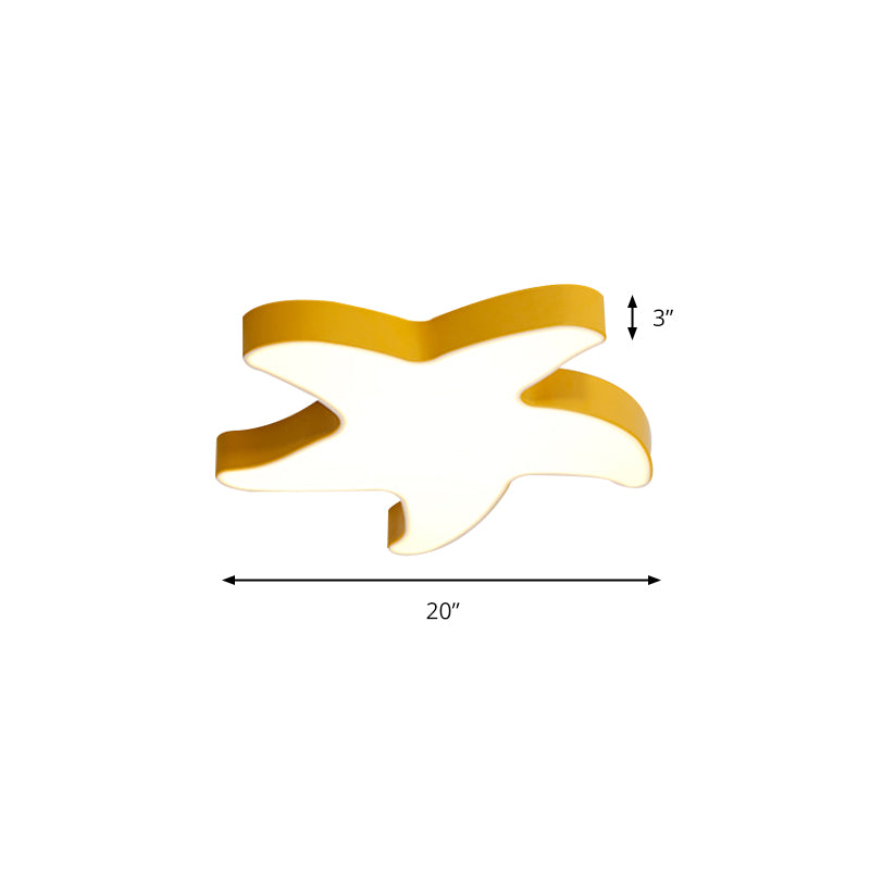 Lámpara de techo acrílica de color caramelo con montaje empotrado de estrella de mar Macaron Loft