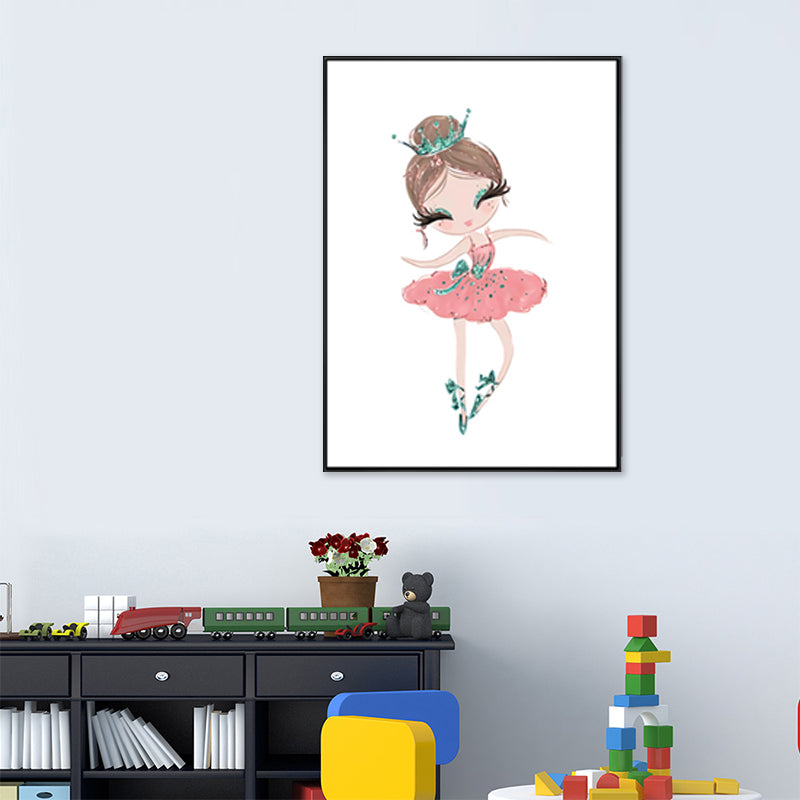 Toile d'art de Ballet pour filles, Style enfants, couleur Pastel, décoration murale de danse pour intérieur de maison