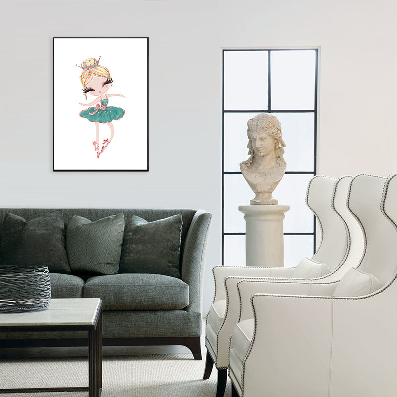 Toile d'art de Ballet pour filles, Style enfants, couleur Pastel, décoration murale de danse pour intérieur de maison