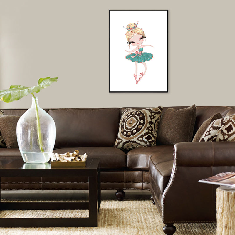 Toile d'art de Ballet pour filles, Style enfants, couleur Pastel, décoration murale de danse pour intérieur de maison