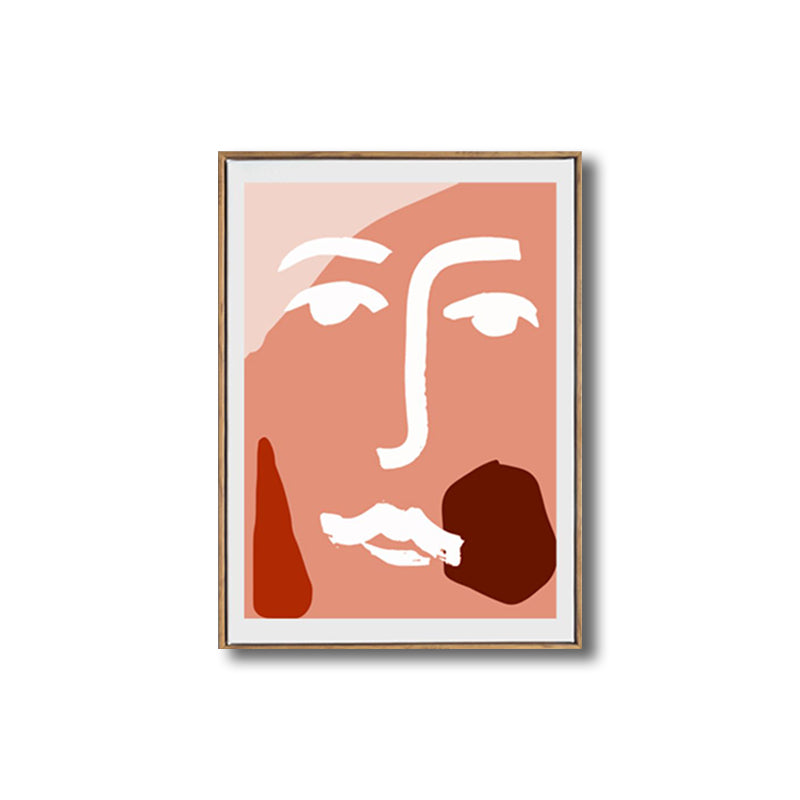 Minimalistischer abstrakter Figuren-Zeichnungs-Kunstdruck, pastellfarbene, strukturierte Wanddekoration für Zuhause