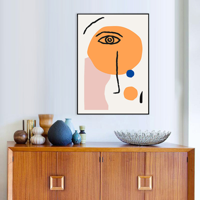 Textured Figure Drawing Wall Decor Canvas Minimalism Art Print for House Interior