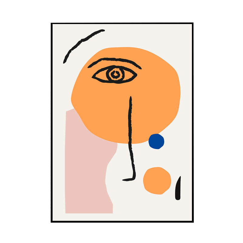 Textured Figure Drawing Wall Decor Canvas Minimalism Art Print for House Interior