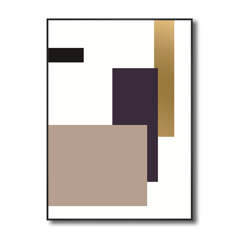 Nordic Geometric Canvas Print Multicolored Textured Wall Art Decor for Living Room